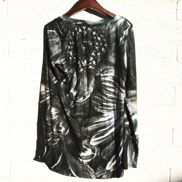 Floral Tunic Cotton Flowers Shirt Prairie Blouse Gorham Cottagecore Tunic Tie - Picture 8 of 8